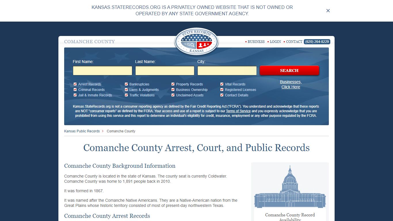 Comanche County Arrest, Court, and Public Records